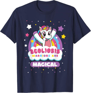 Scoliosis Warriors Are Magical Scoliosis Surgery Recovery T-Shirt - T-Shirt | Navy