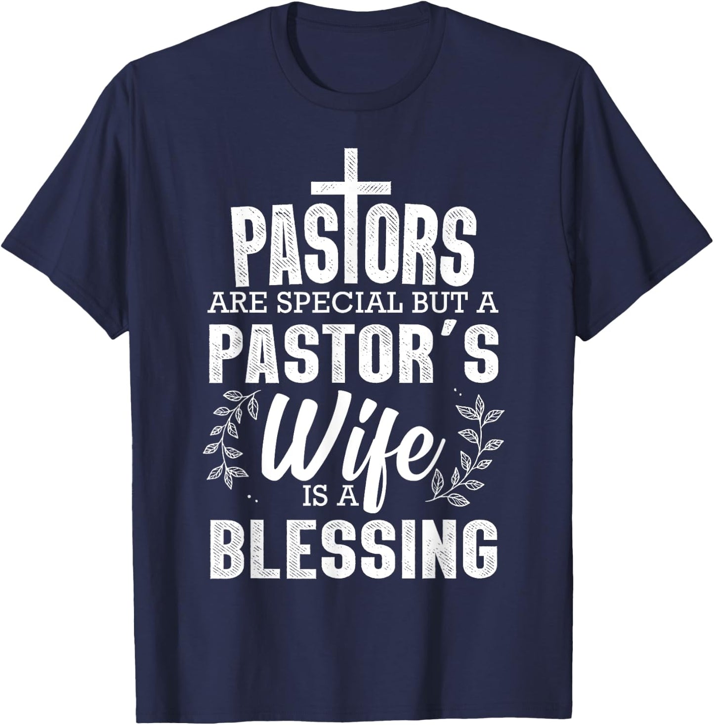 Funny Pastor Art Wife Pastor Preacher Christian T-Shirt - T-Shirt | Navy
