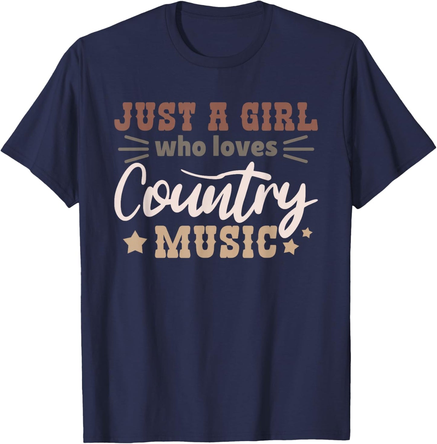 Just a girl who loves country music T-Shirt - T-Shirt | Navy