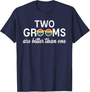 Hen Party LGBT Party Wedding Gay Pride T-Shirt - T-Shirt | Navy