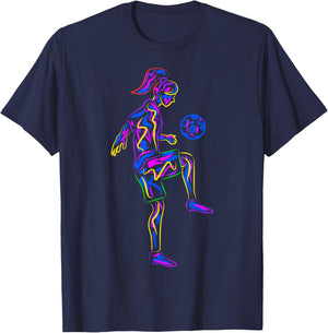 Soccer Girl Youth Women Players T-Shirt - T-Shirt | Navy