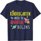 Kindergarten Where The Adventure Begins Space Rocket T-Shirt - T-Shirt | Navy