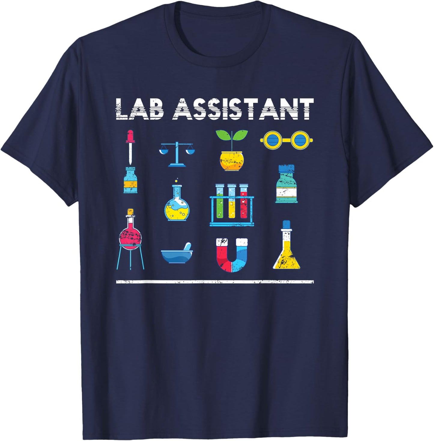 Lab Technician Scientist Geek Medical Laboratory Assistant T-Shirt - T-Shirt | Navy