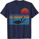 Vintage Retro Scuba Diving 80s Scuba Diver Shirt T-Shirt - T-Shirt | Navy
