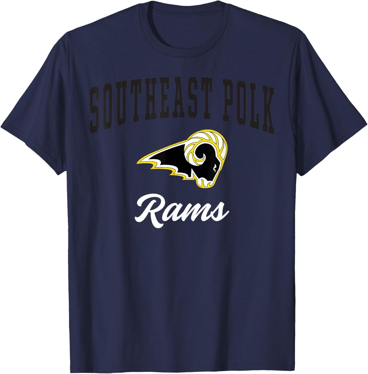 Southeast Polk High School Rams C3 T-Shirt - T-Shirt | Navy
