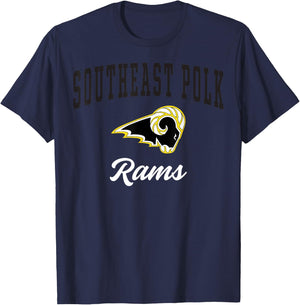 Southeast Polk High School Rams C3 T-Shirt - T-Shirt | Navy