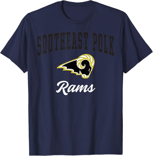 Southeast Polk High School Rams C3 T-Shirt - T-Shirt | Navy