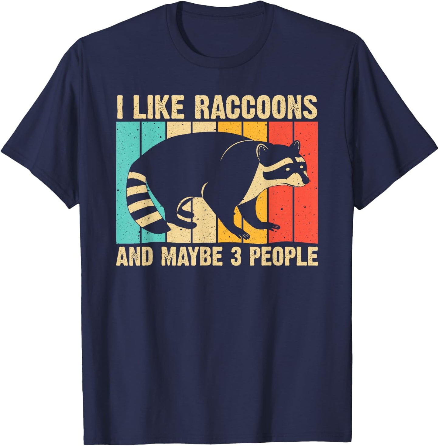 Funny Raccoon Design Women Raccoon Lover Introvert Small T-Shirt - T-Shirt | Navy