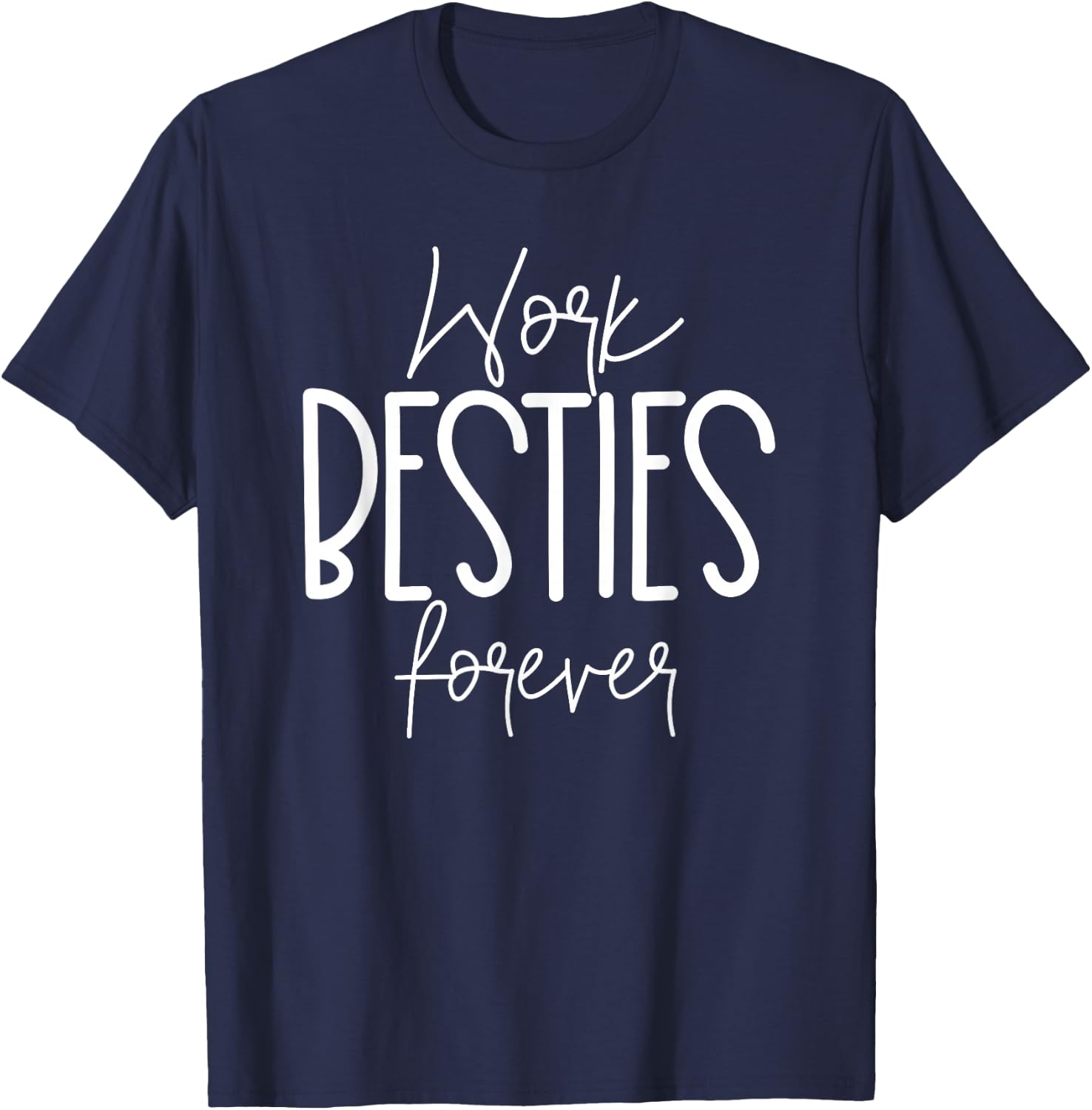 Work Friends Work Besties Matching Employee Coworker Leaving T-Shirt - T-Shirt | Navy