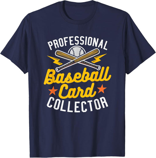 Professional Baseball Card Collector Baseball Memorabilia T-Shirt - T-Shirt | Navy