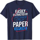 Paper Plane Folded Airplane Folding Glider Origami Flying T-Shirt - T-Shirt | Navy