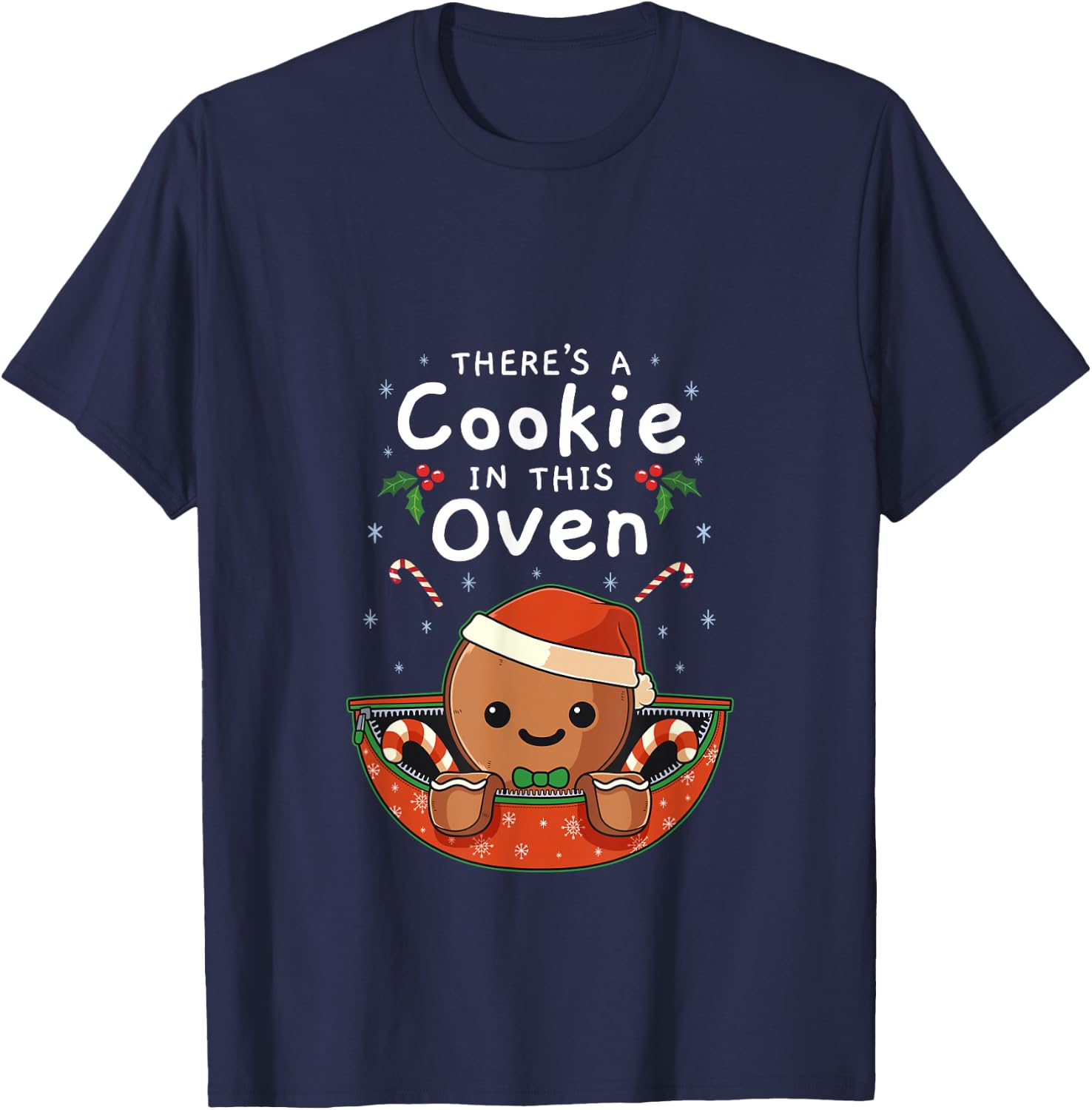 Gingerbread Man Baby Cookies In This Oven T-Shirt - T-Shirt | Navy