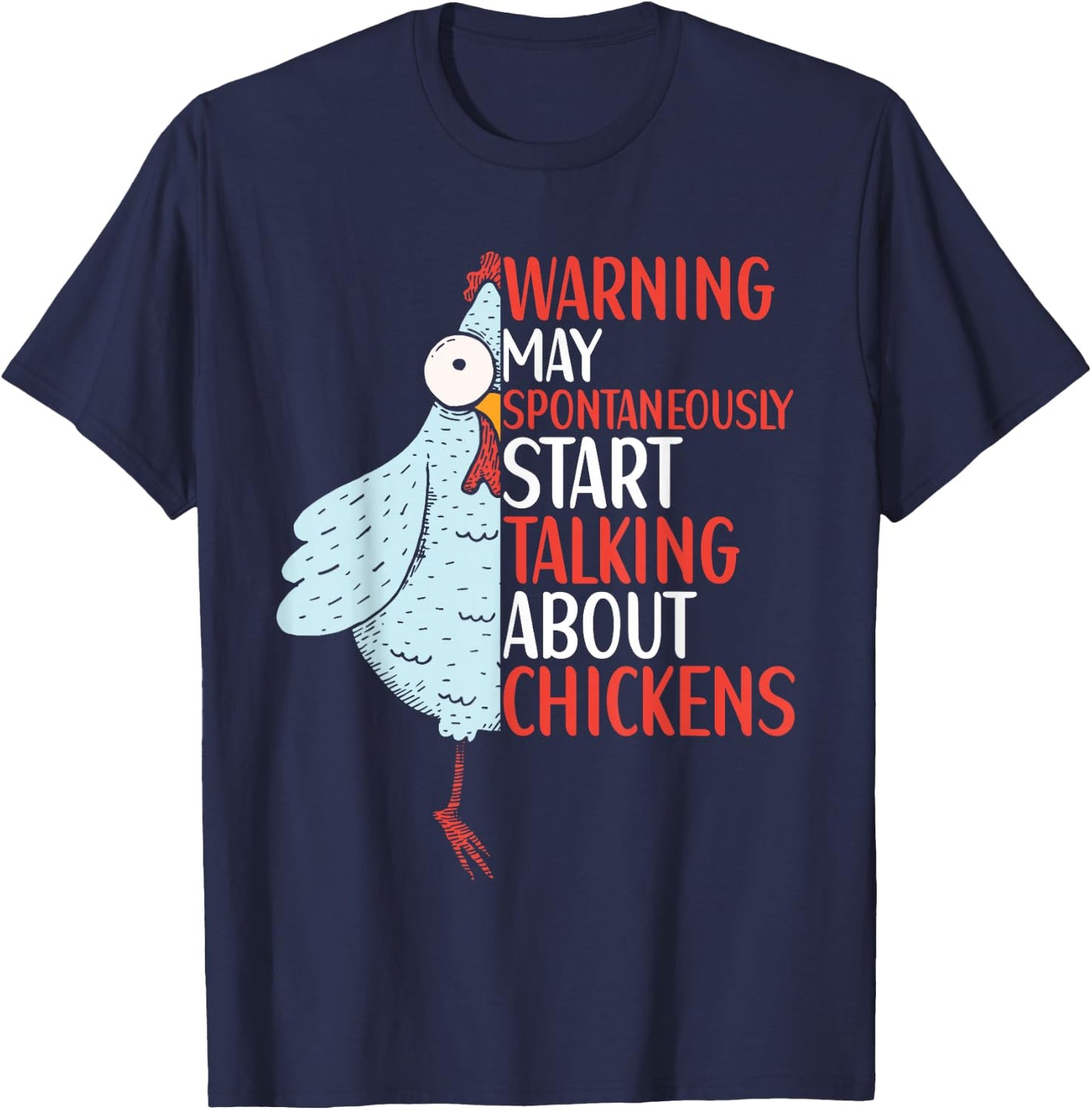 Chicken Funny Quote Chicken Outfit for Kids Women T-Shirt - T-Shirt | Navy