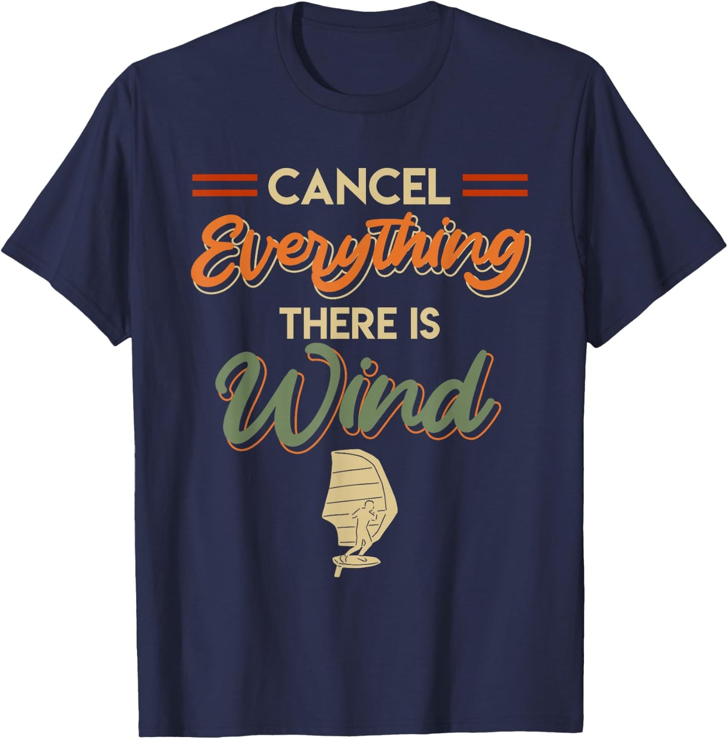 Wing Foil Wing Surf Wingfoiling Wingsurfing T-Shirt - T-Shirt | Navy