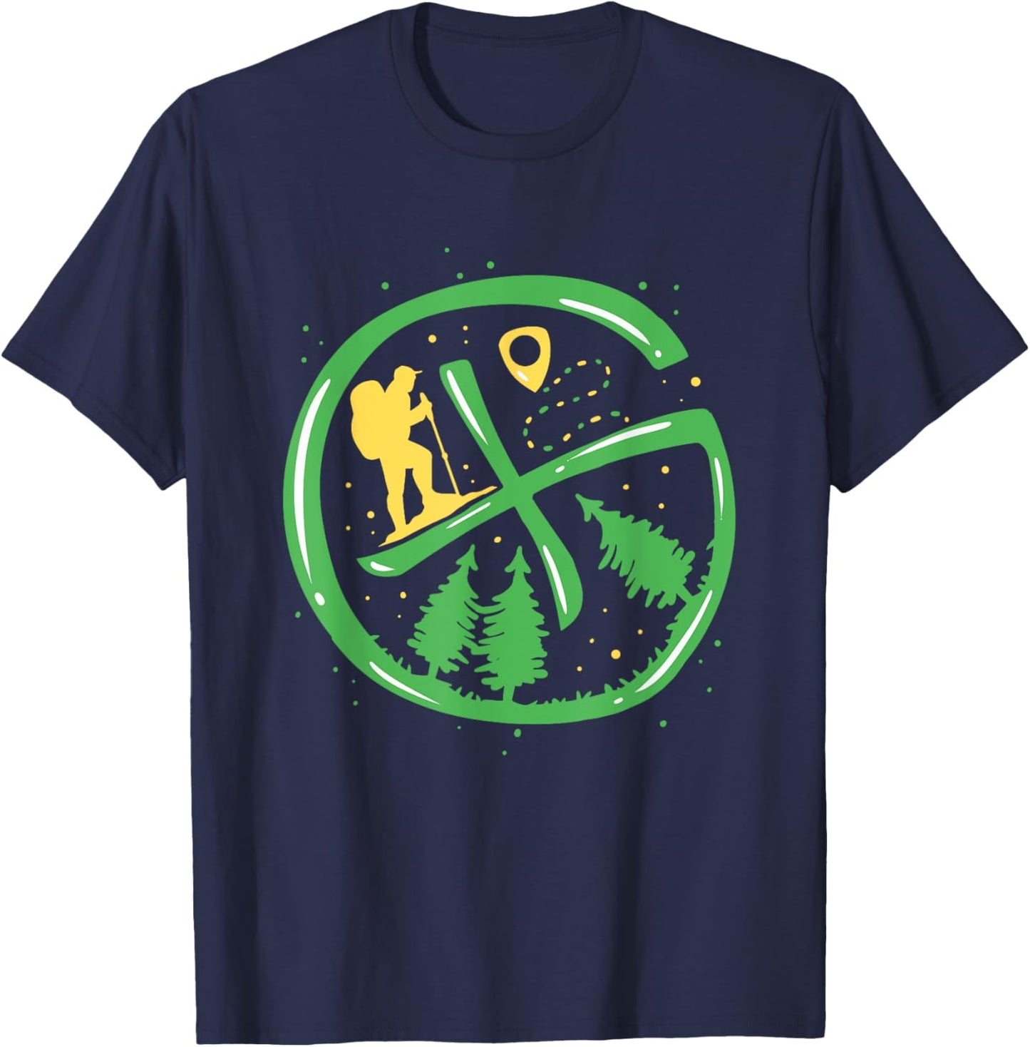 Geocache Hiking Outdoor - Funny Geocaching T-Shirt - T-Shirt | Navy