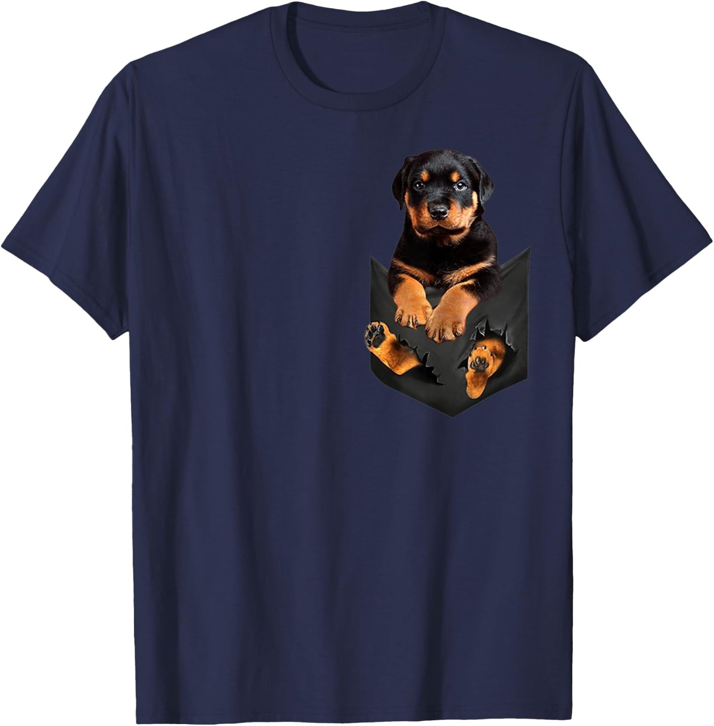 Funny Rottweiler in Your Pocket for Rott, Rottie Lovers T-Shirt - T-Shirt | Navy