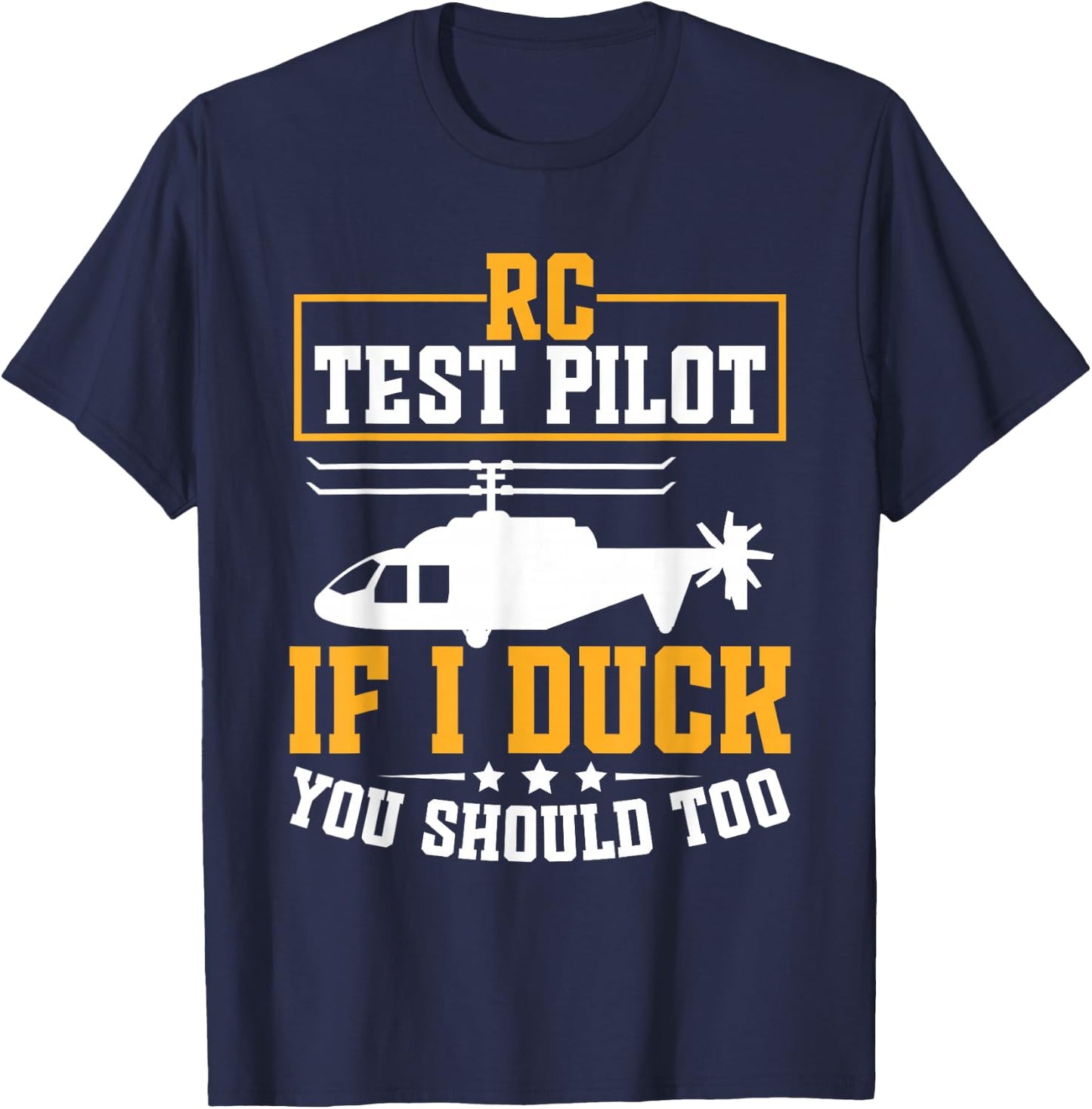 Remote Control Helicopter RC Heli Test Pilot RC Helicopter T-Shirt - T-Shirt | Navy