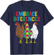 Embrace Differences Chicken Puzzle Autism Awareness Animal T-Shirt - T-Shirt | Navy