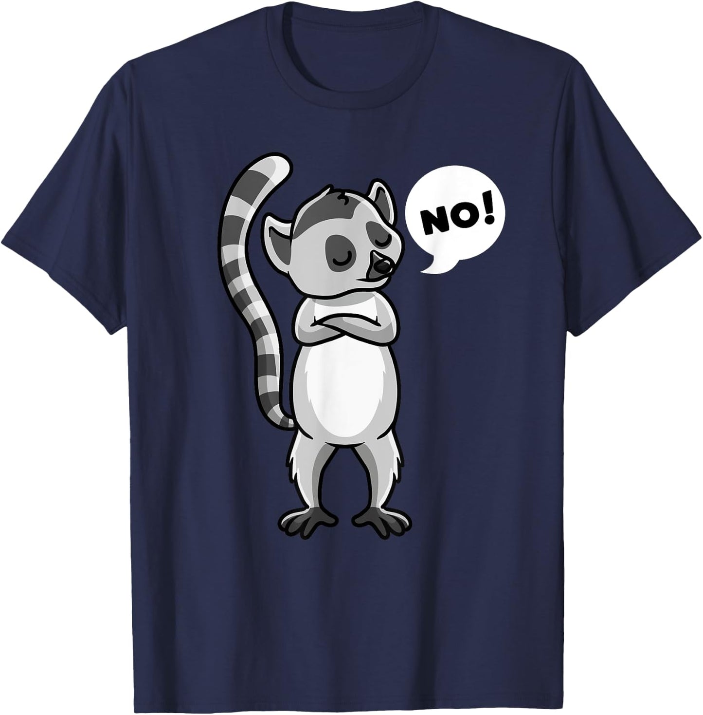 Ring-tailed Lemur Maky T-Shirt - T-Shirt | Navy