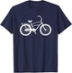 Cruiser bicycle Shirt Bicycle Rider Biking Gift T-Shirt - T-Shirt | Navy
