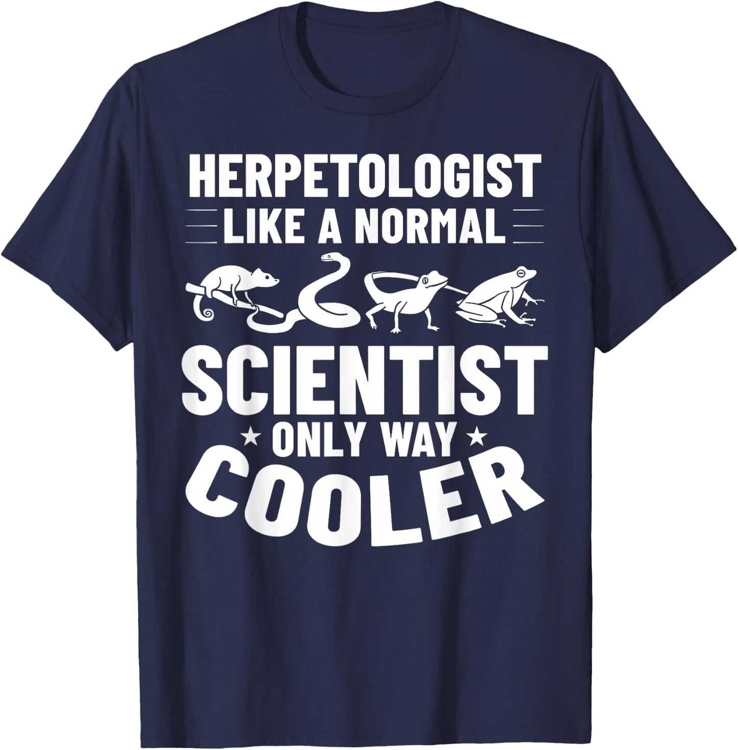 Herpetology Herping Amphibians Reptile Herpetologist T-Shirt - T-Shirt | Navy