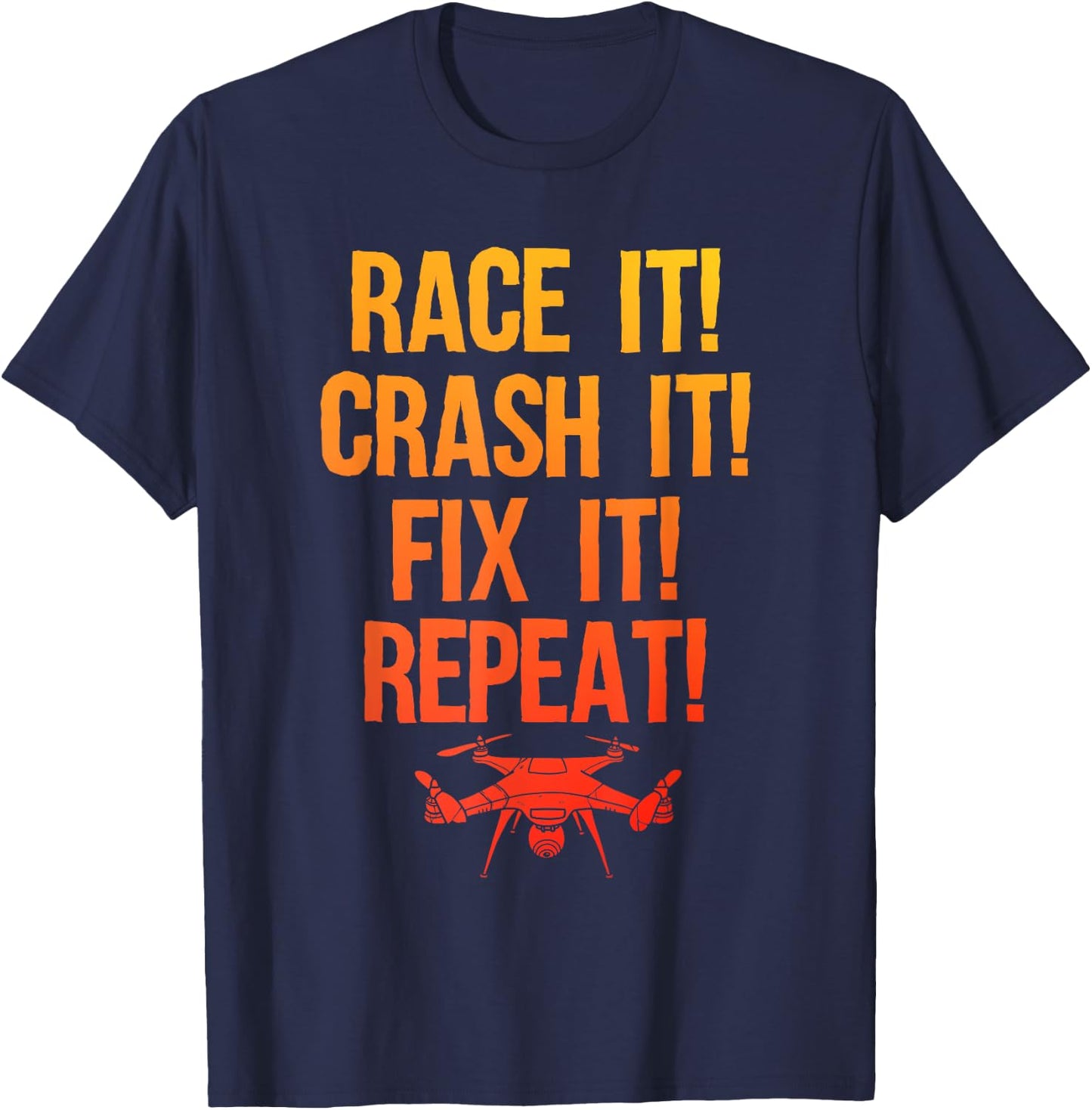 Funny Drone Art Women Boys Drone Racing Drone Pilot T-Shirt - T-Shirt | Navy
