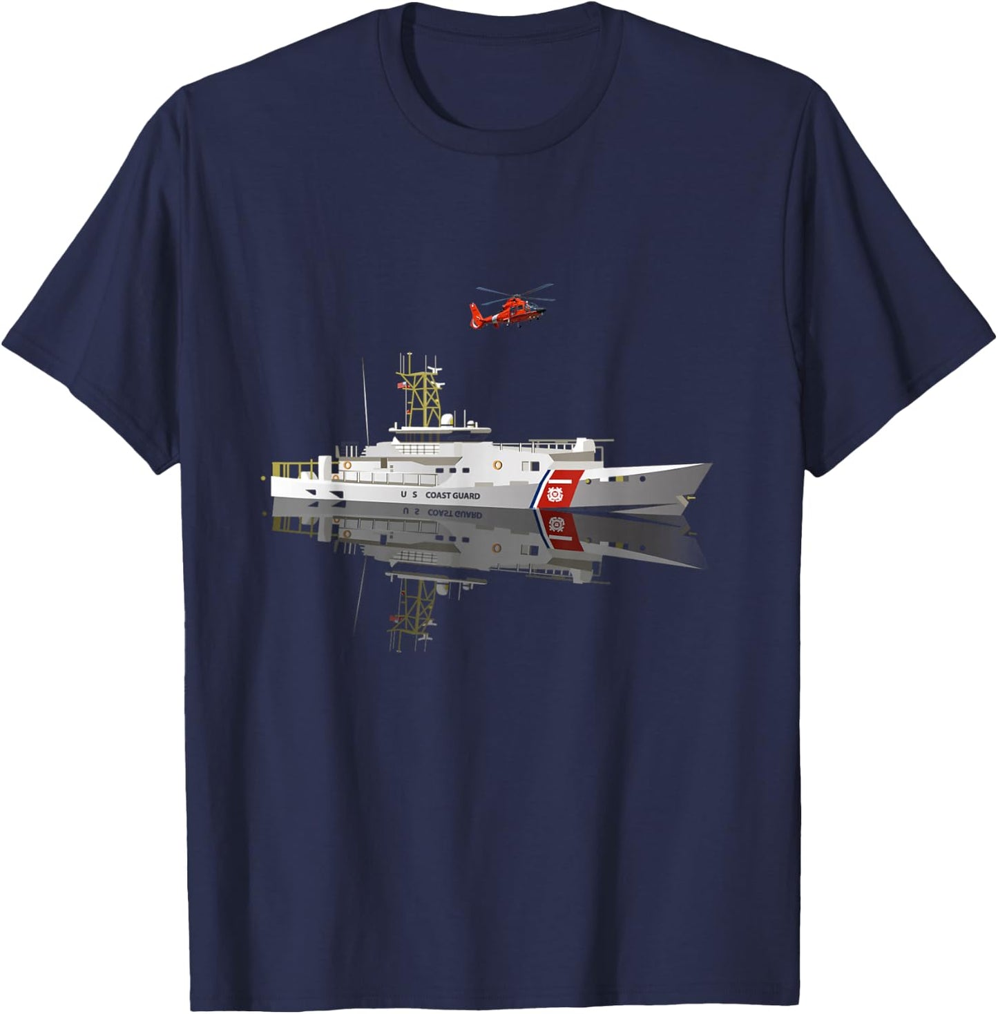 U.S Coastguard Coast Guard Veteran Flag USCG Veterans Day T-Shirt - T-Shirt | Navy