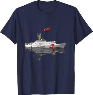 U.S Coastguard Coast Guard Veteran Flag USCG Veterans Day T-Shirt - T-Shirt | Navy