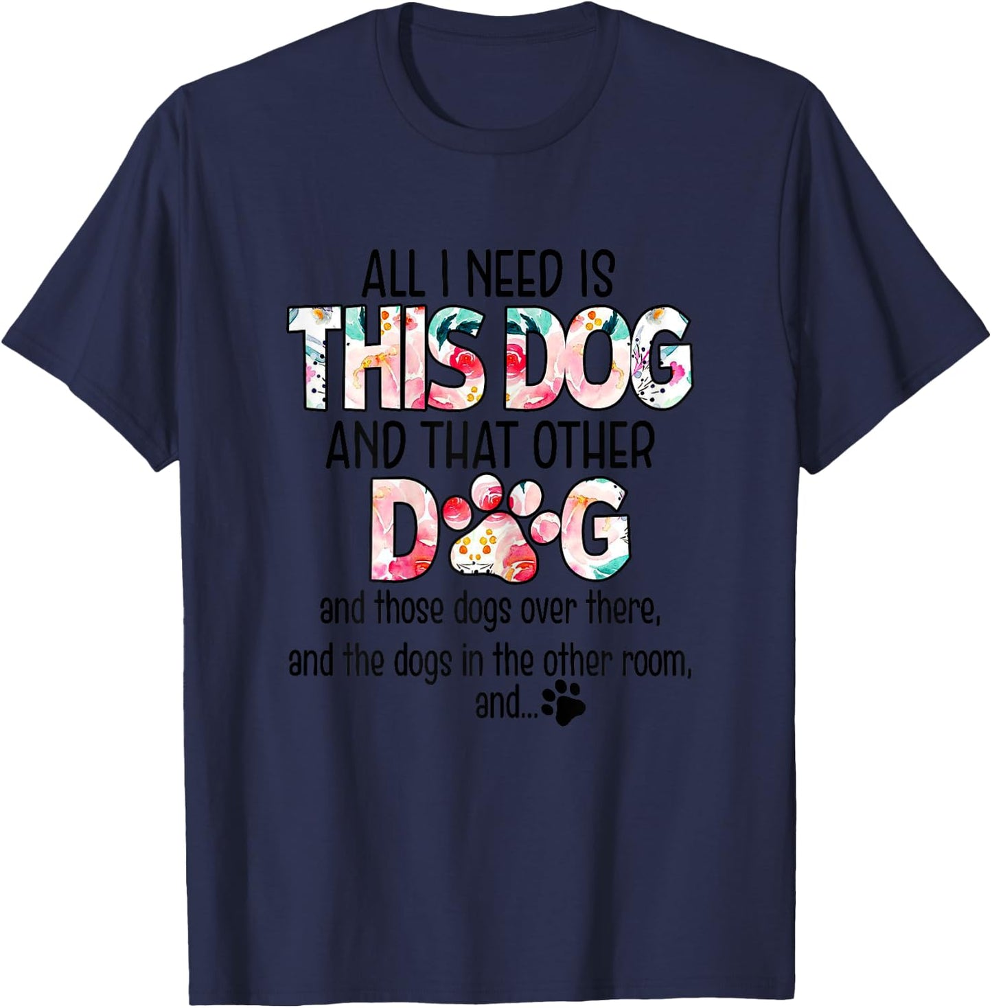Dog Mama - Dog Motif with Dog Saying Girls Kids T-Shirt - T-Shirt | Navy