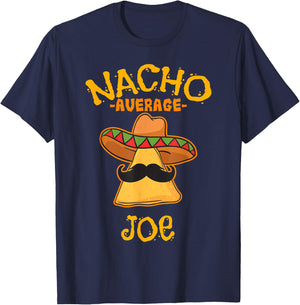 Nacho Average Joe Personalized Name Funny Taco T-Shirt - T-Shirt | Navy