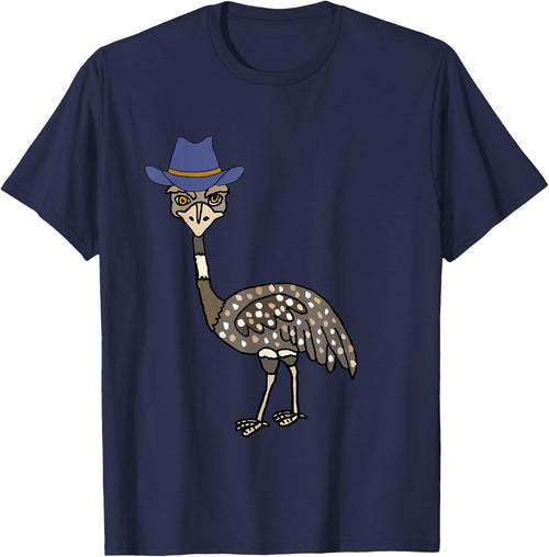 Smileteesanim Funny Emu Bird wearing Cowboy hat Cartoon