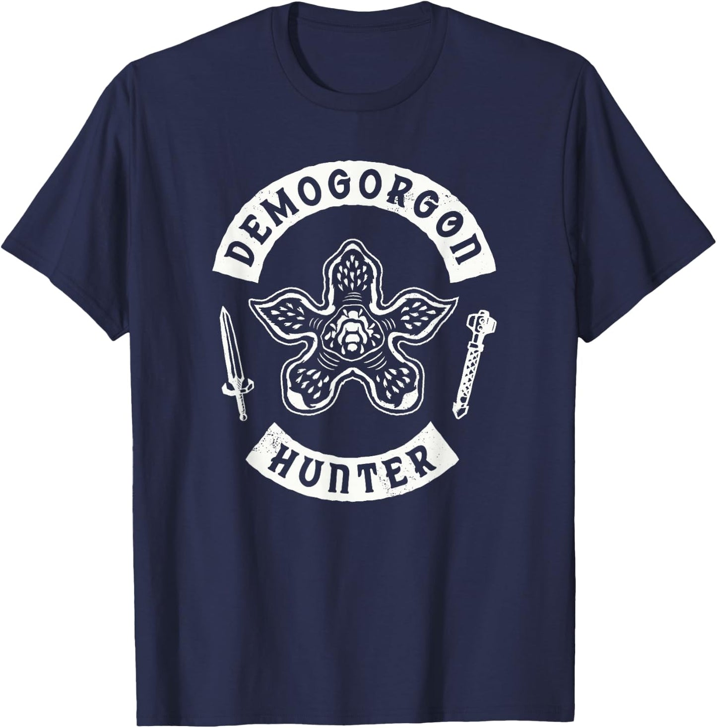 Stranger Things 4 Demogorgon Hunter V1 T-Shirt - T-Shirt | Navy