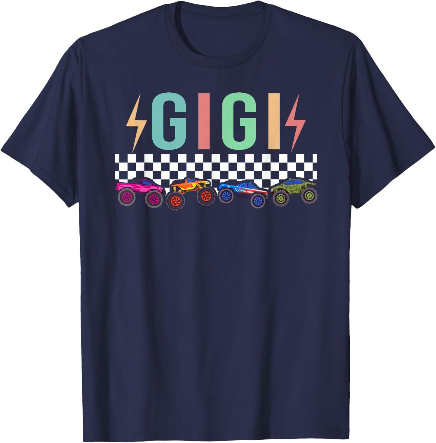 Gigi Monster Truck Gigi Grandma Proud Monster Truck Gigi T-Shirt - T-Shirt | Navy