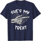 She's My Treat Funny Halloween Matching Couple Boyfriend T-Shirt - T-Shirt | Navy
