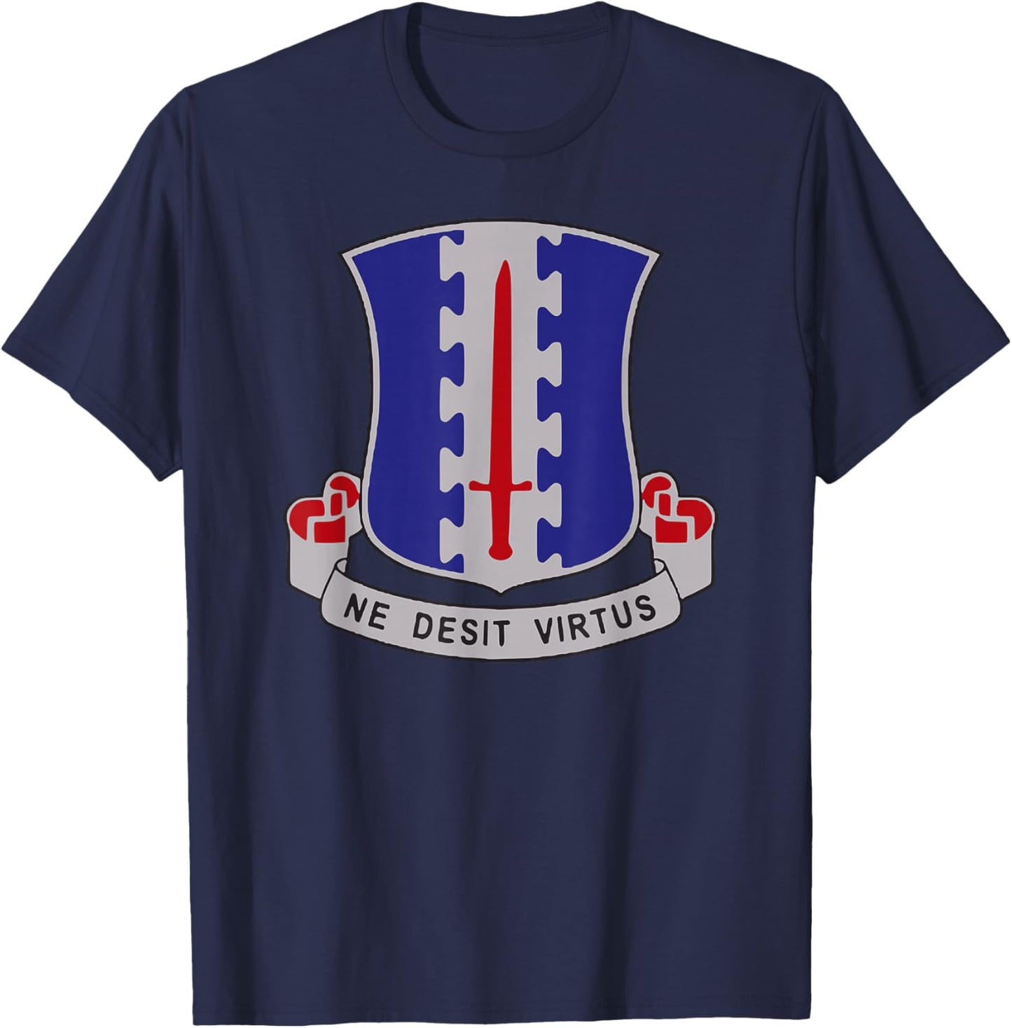101st Airborne - 187th Regiment DUI - Rakkasans Crest T-Shirt - T-Shirt | Navy