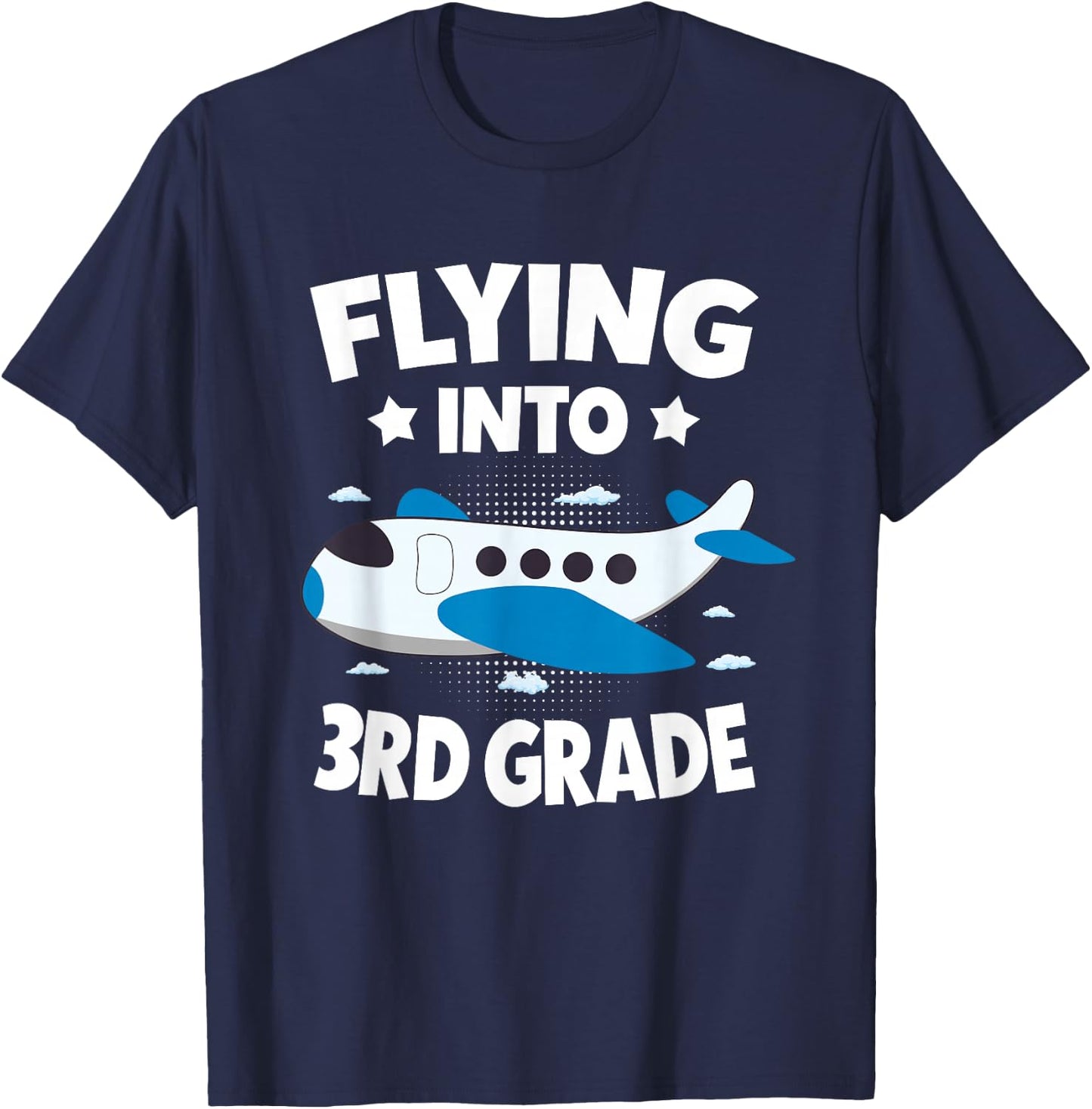 Flying Into 3rd Grade Boys Back To School Future Pilot T-Shirt - T-Shirt | Navy