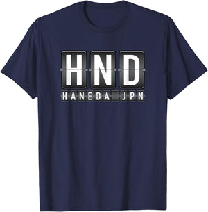 HND Haneda Airport Tokyo Japan Aviation Fan T-Shirt - T-Shirt | Navy