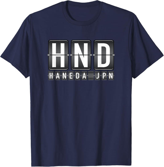 HND Haneda Airport Tokyo Japan Aviation Fan T-Shirt - T-Shirt | Navy