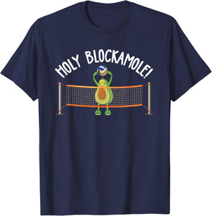 Holy Blockamole Holy Guacamole Avocado Volleyball T-Shirt - T-Shirt | Navy