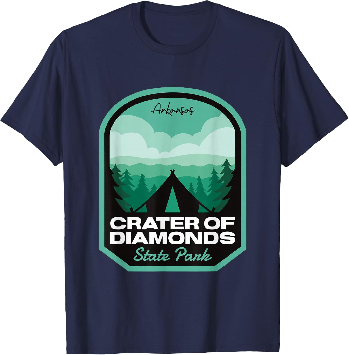 Crater of Diamonds State Park AR Camping T-Shirt - T-Shirt | Navy