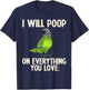 Funny Dusky Conure Design Parrot Lover Men Women Pet Bird T-Shirt - T-Shirt | Navy