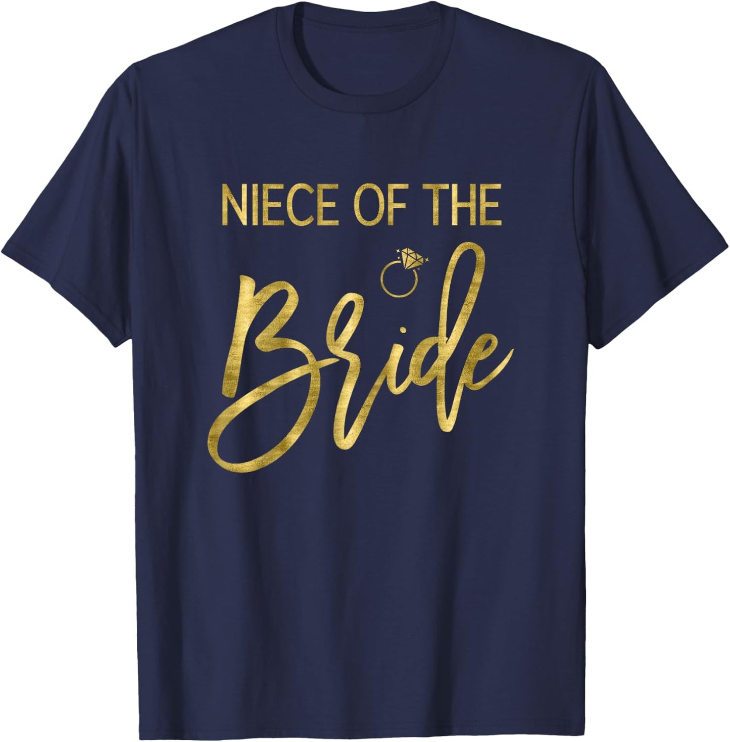 Bridal Party Niece Of The Bride Shirt Ring Graphics Light T-Shirt - T-Shirt | Navy