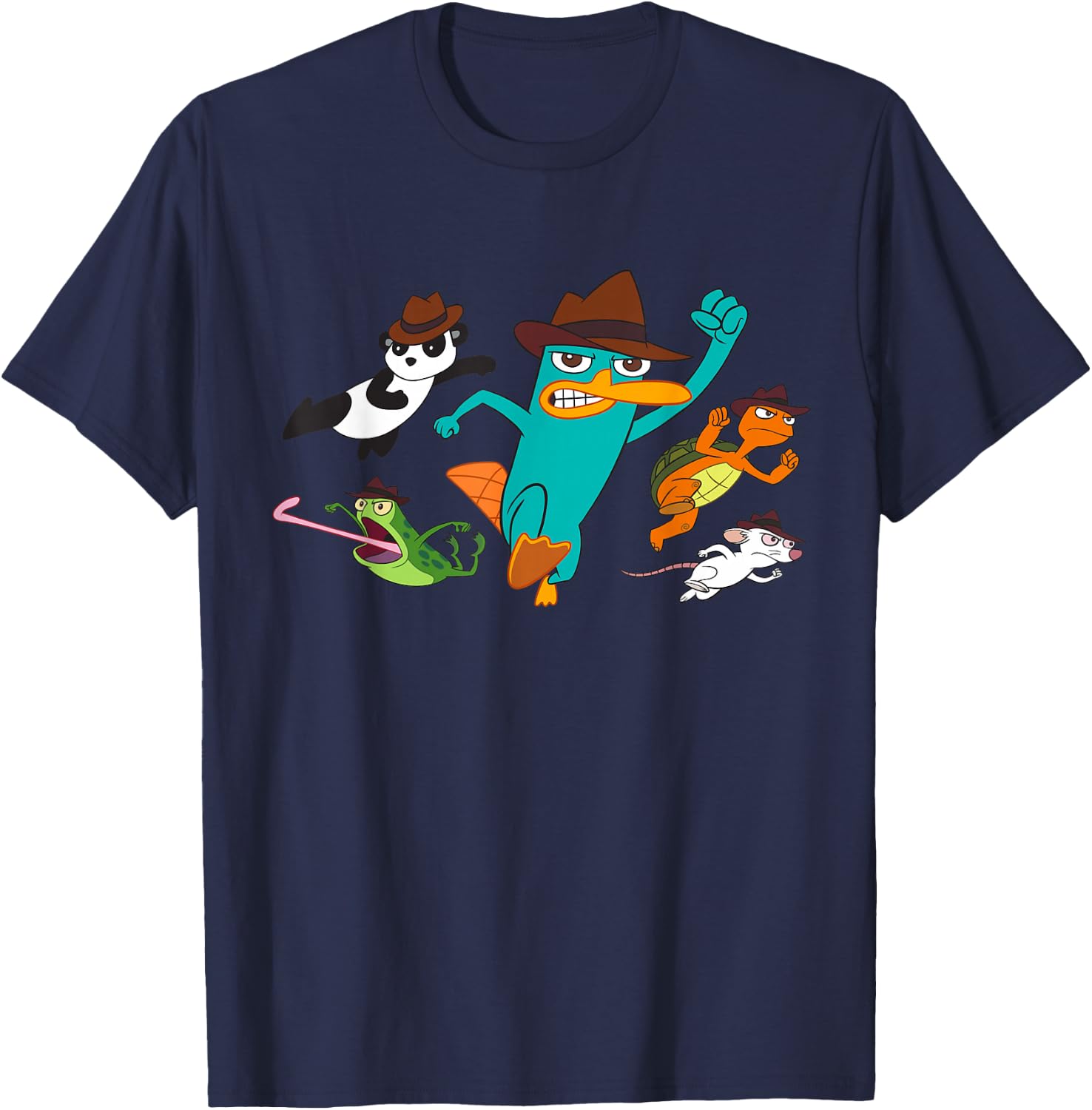 Disney Channel Phineas and Ferb O.W.C.A. Small T-Shirt - T-Shirt | Navy