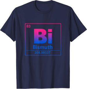 Bi Bismuth Funny Bisexual Gay Pride Witty Meme Queer Humor T-Shirt - T-Shirt | Navy