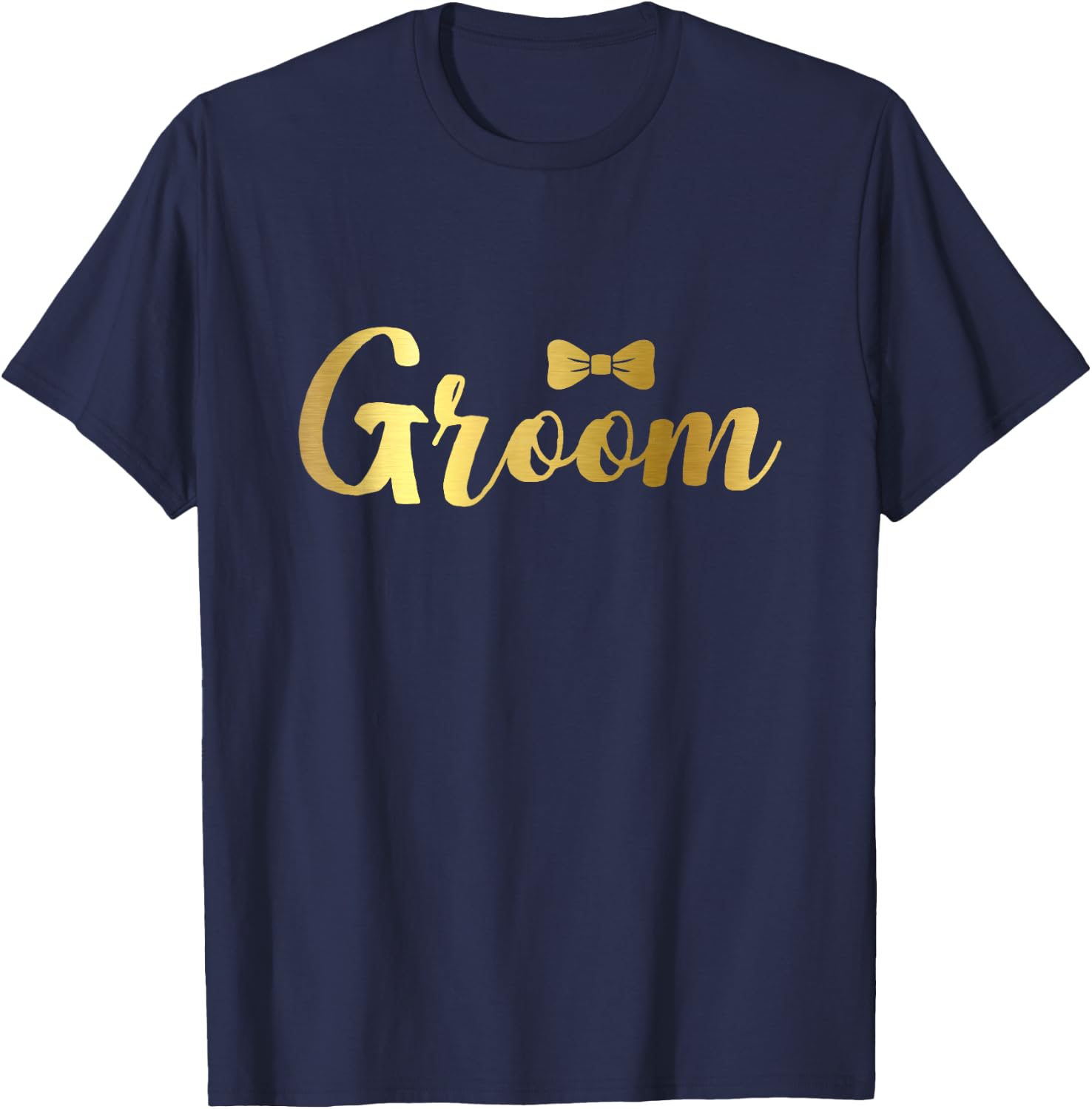 Bachelor Party Shirts for Groom Men with Gold Text T-Shirt - T-Shirt | Navy