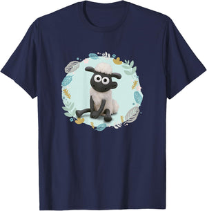 Shaun the Sheep: Baby Shaun in the Leaves T-Shirt - T-Shirt | Navy