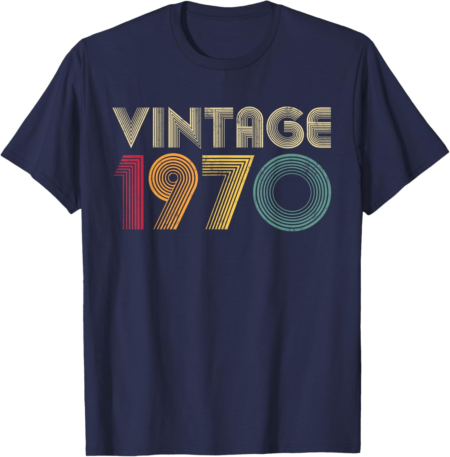 55th Birthday Vintage 1970 Classic MEN WOMEN Mom Dad T-Shirt - T-Shirt | Navy