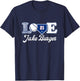 Love Jake Burger Texas Baseball MLBPA T-Shirt - T-Shirt | Navy