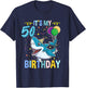 Shark Lover Its My 50th Birthday T-Shirt - T-Shirt | Navy