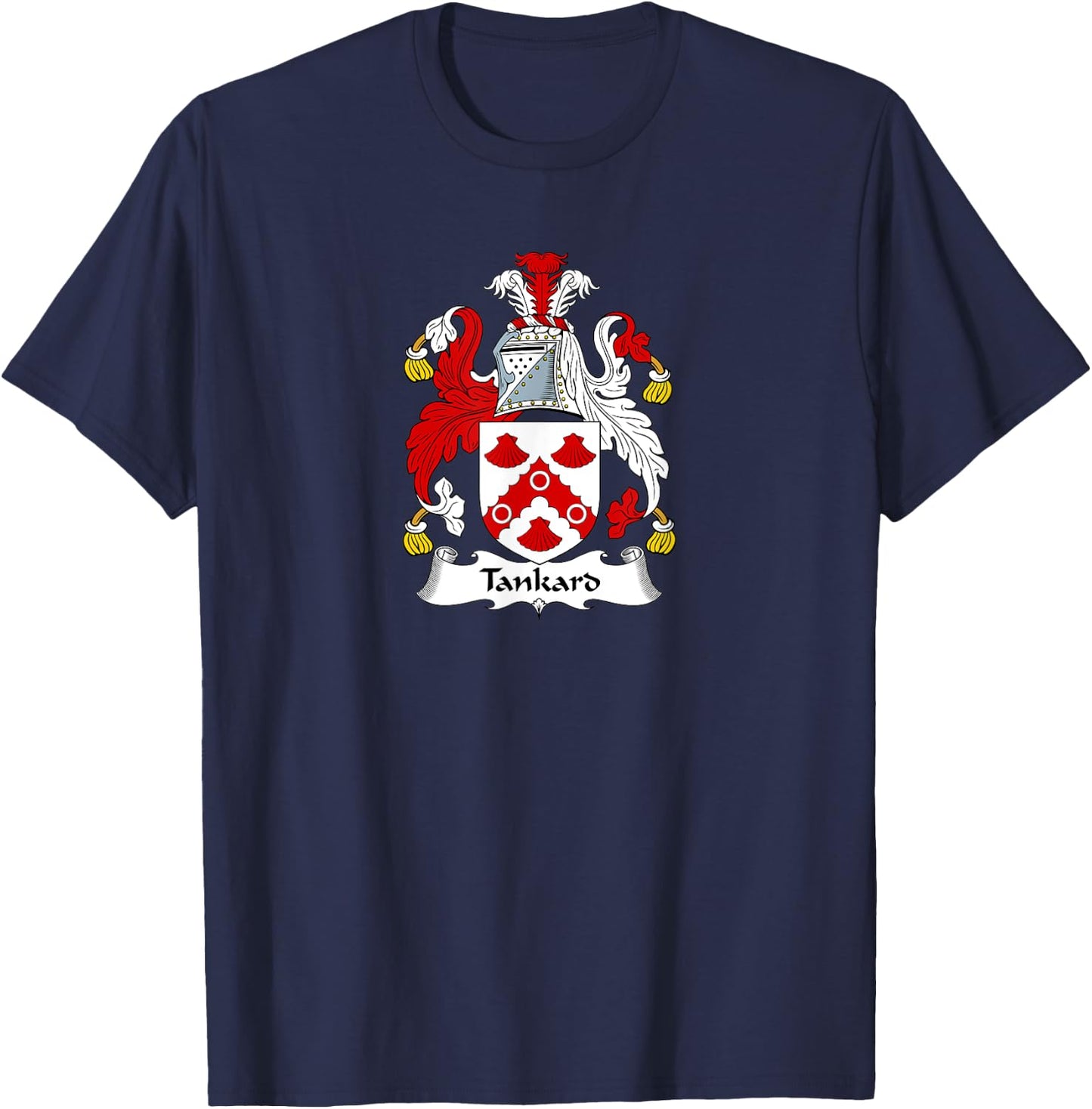 Tankard Coat of Arms - Family Crest T-Shirt - T-Shirt | Navy